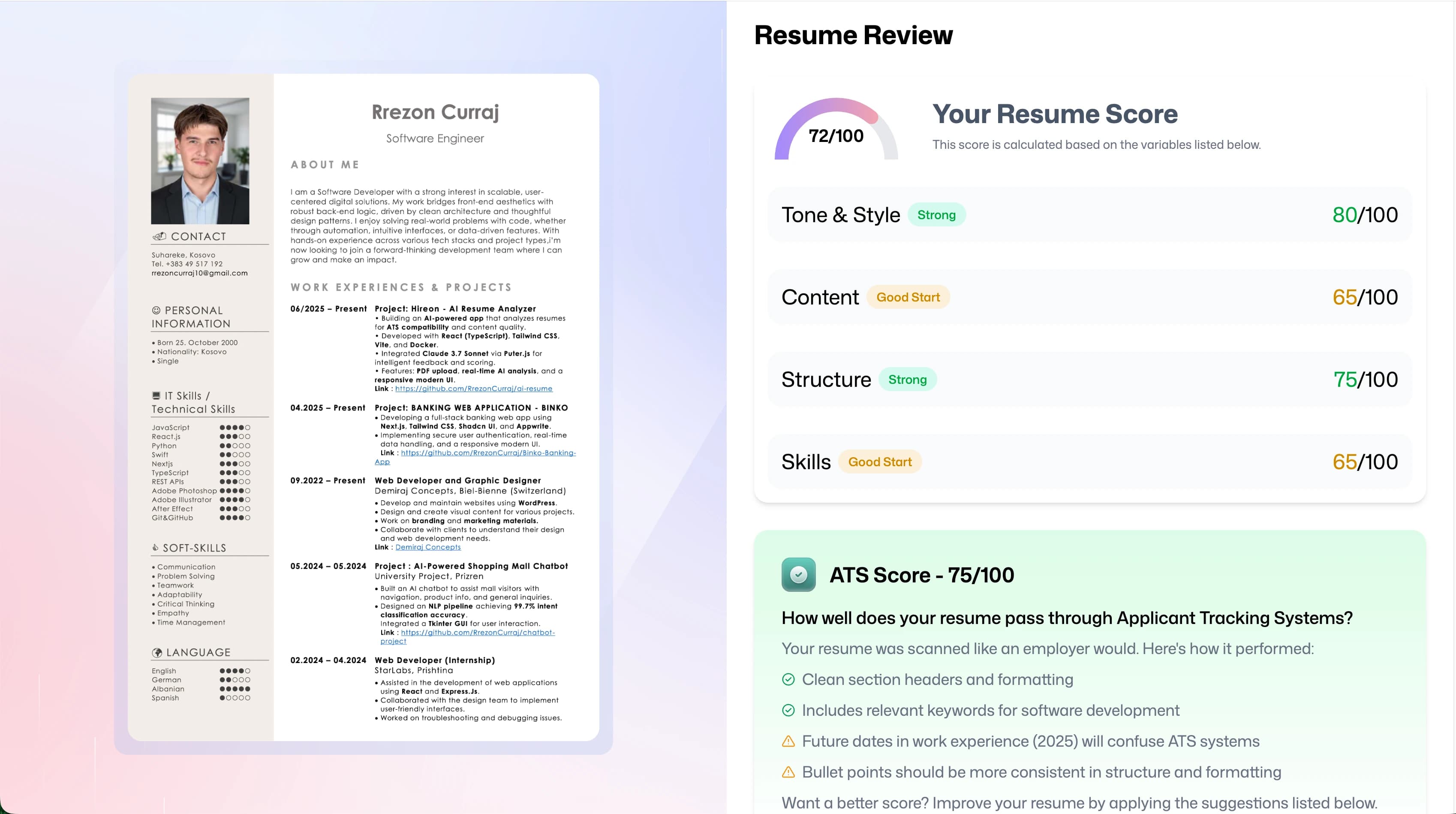 Hireon - AI Resume Analyzer