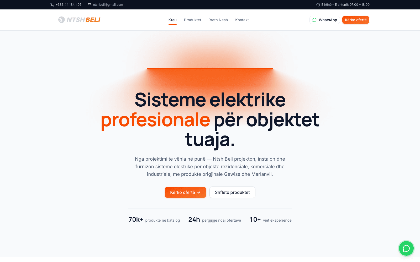 Ntsh Beli - Electrical Distributor Platform Preview